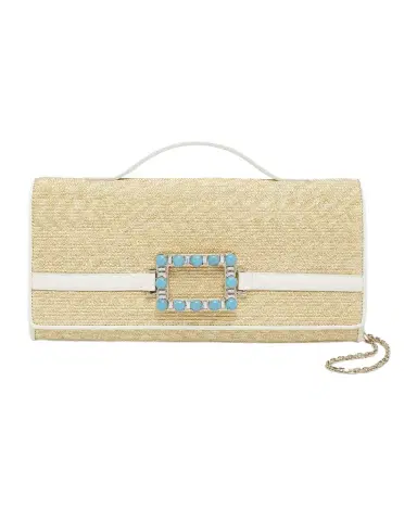 Roger Vivier Belle Vivier Slim Rattan Top-Handle Bag | Thumbnail 1 Roger Vivier Belle Vivier Slim Rattan Top-Handle Bag | Thumbnail 1