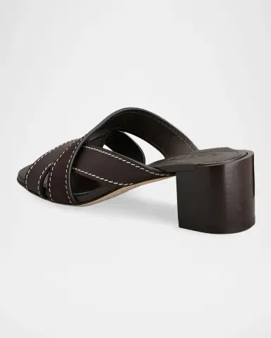 Tod 's Mixed Leather Block-Heel Sandals | Thumbnail 3 Tod 's Mixed Leather Block-Heel Sandals | Thumbnail 3