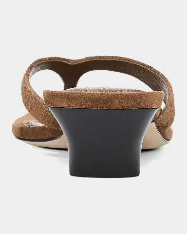 Vince San Juan Suede Heeled Thong Sandals | Thumbnail 2 Vince San Juan Suede Heeled Thong Sandals | Thumbnail 2