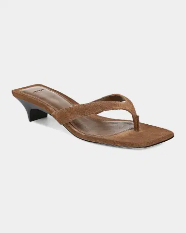 Vince San Juan Suede Heeled Thong Sandals | Thumbnail 4 Vince San Juan Suede Heeled Thong Sandals | Thumbnail 4