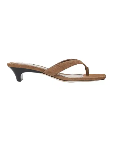 Vince San Juan Suede Heeled Thong Sandals | Thumbnail 1 Vince San Juan Suede Heeled Thong Sandals | Thumbnail 1
