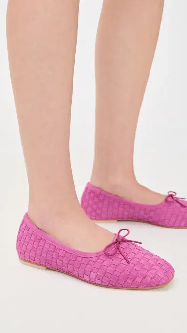 FRĒDA SALVADOR Jada Flats Magenta Woven Suede | Thumbnail 3 FRĒDA SALVADOR Jada Flats Magenta Woven Suede | Thumbnail 3