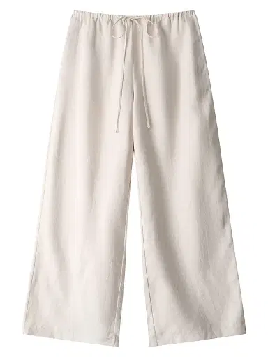 Staud Women's Mateo Linen Wide-Leg Drawstring Pants - Natural - Size XL | Thumbnail 1 Staud Women's Mateo Linen Wide-Leg Drawstring Pants - Natural - Size XL | Thumbnail 1