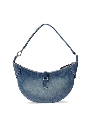 Polo Ralph Lauren Women's Small Denim Shoulder Bag | Thumbnail 4 Polo Ralph Lauren Women's Small Denim Shoulder Bag | Thumbnail 4