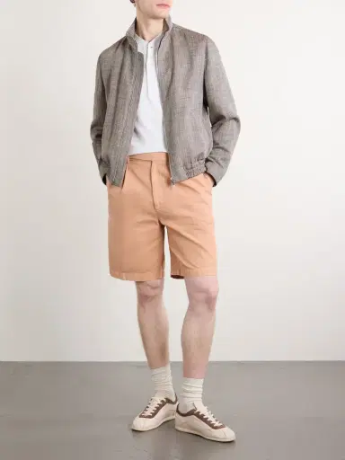 Brunello Cucinelli Herringbone Bomber Jacket - Men | Thumbnail 2 Brunello Cucinelli Herringbone Bomber Jacket - Men | Thumbnail 2