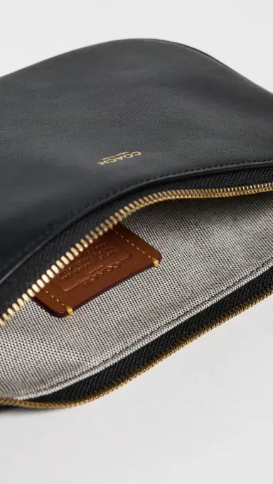 Coach Natural Grain Leather Plaza Bag Black One Size | Thumbnail 6 Coach Natural Grain Leather Plaza Bag Black One Size | Thumbnail 6