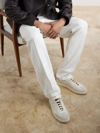 Brunello Cucinelli Suede and Cotton Sneakers - Men | Thumbnail 2 Brunello Cucinelli Suede and Cotton Sneakers - Men | Thumbnail 2