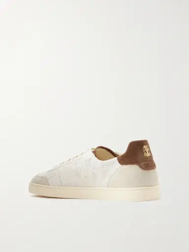 Brunello Cucinelli Suede and Cotton Sneakers - Men | Thumbnail 4 Brunello Cucinelli Suede and Cotton Sneakers - Men | Thumbnail 4
