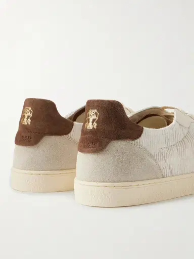 Brunello Cucinelli Suede and Cotton Sneakers - Men | Thumbnail 5 Brunello Cucinelli Suede and Cotton Sneakers - Men | Thumbnail 5