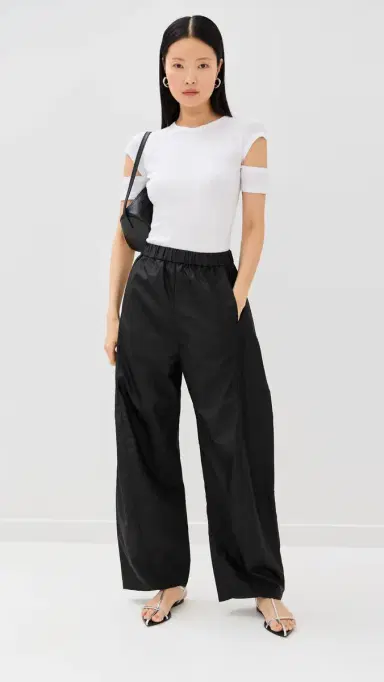 Tibi Crispy Nylon Winslow Pant Black | Thumbnail 5 Tibi Crispy Nylon Winslow Pant Black | Thumbnail 5