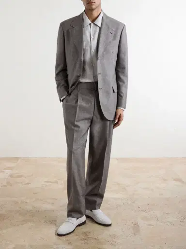 Brunello Cucinelli Straight-Leg Pleated Wool Suit Trousers - Men | Thumbnail 2 Brunello Cucinelli Straight-Leg Pleated Wool Suit Trousers - Men | Thumbnail 2
