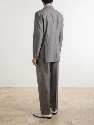 Brunello Cucinelli Straight-Leg Pleated Wool Suit Trousers - Men | Thumbnail 4 Brunello Cucinelli Straight-Leg Pleated Wool Suit Trousers - Men | Thumbnail 4
