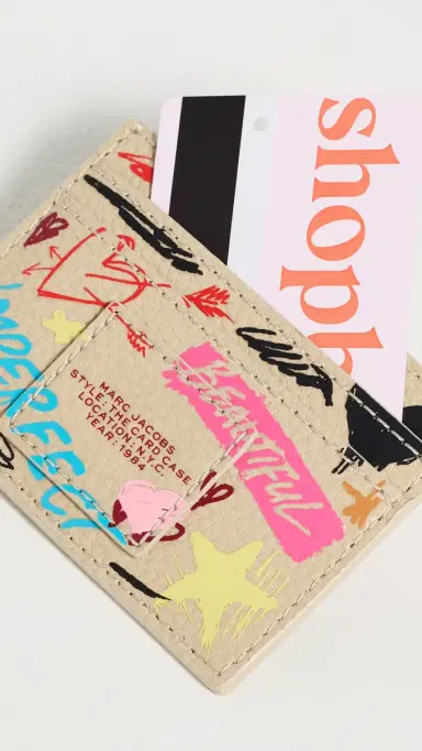 Marc Jacobs The Card Case Beige Multi One Size | Thumbnail 4 Marc Jacobs The Card Case Beige Multi One Size | Thumbnail 4