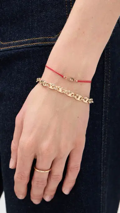 Zoë Chicco 14k Gold Midi Bitty Diamond Evil Eye Cord Bracelet Yellow Gold One Size | Thumbnail 3 Zoë Chicco 14k Gold Midi Bitty Diamond Evil Eye Cord Bracelet Yellow Gold One Size | Thumbnail 3