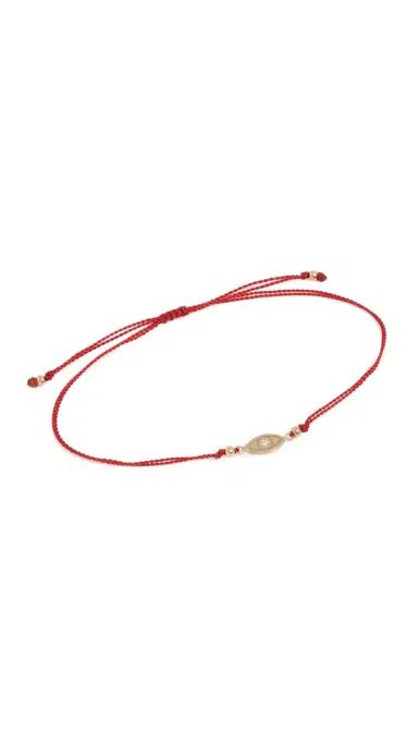 Zoë Chicco 14k Gold Midi Bitty Diamond Evil Eye Cord Bracelet Yellow Gold One Size | Thumbnail 6 Zoë Chicco 14k Gold Midi Bitty Diamond Evil Eye Cord Bracelet Yellow Gold One Size | Thumbnail 6