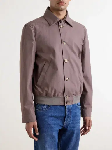 Brunello Cucinelli Cotton-Blend Blouson Jacket - Men | Thumbnail 3 Brunello Cucinelli Cotton-Blend Blouson Jacket - Men | Thumbnail 3