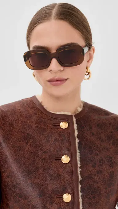 Jimmy Fairly Ily Sunglasses Crystal Brown One Size | Thumbnail 3 Jimmy Fairly Ily Sunglasses Crystal Brown One Size | Thumbnail 3