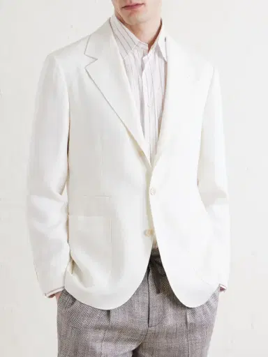 Brunello Cucinelli Linen Blazer - Men | Thumbnail 3 Brunello Cucinelli Linen Blazer - Men | Thumbnail 3