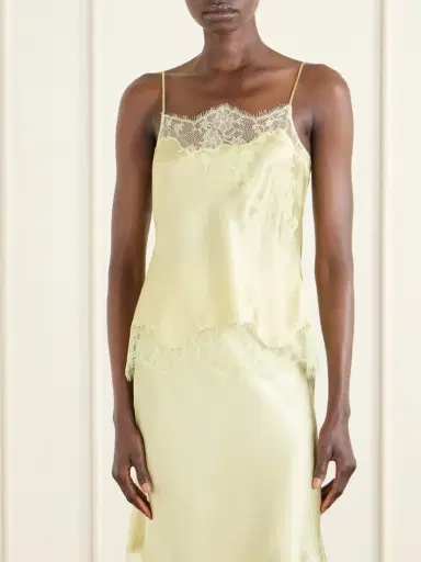 Carine Gilson Lace-trimmed Silk-satin Camisole | Thumbnail 2 Carine Gilson Lace-trimmed Silk-satin Camisole | Thumbnail 2