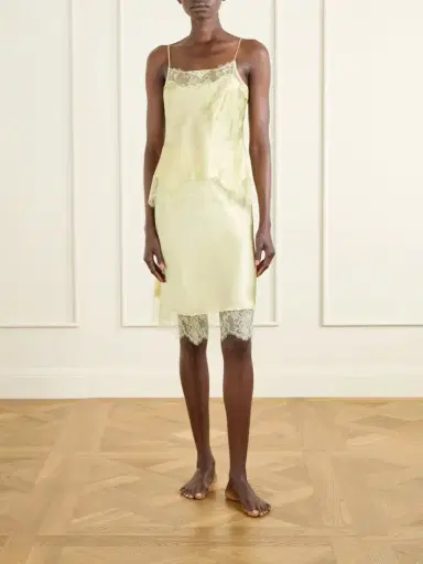 Carine Gilson Lace-trimmed Silk-satin Camisole | Thumbnail 3 Carine Gilson Lace-trimmed Silk-satin Camisole | Thumbnail 3