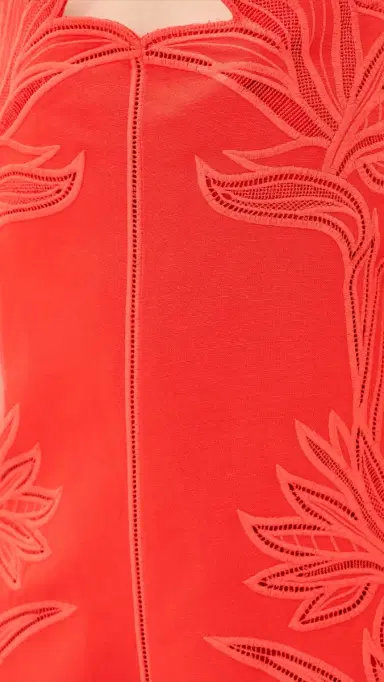 Simkhai Ellery Embroidered Bustier Midi Dress Lobster | Thumbnail 6 Simkhai Ellery Embroidered Bustier Midi Dress Lobster | Thumbnail 6
