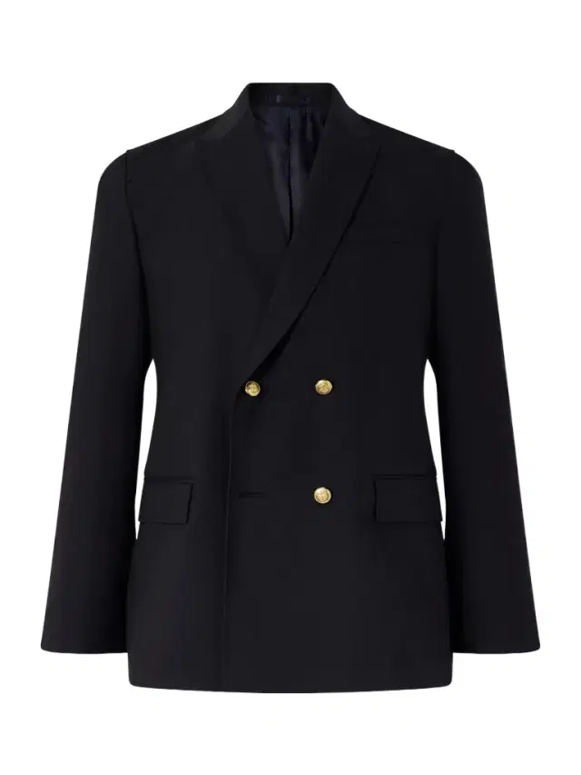 Double-Breasted Grain de Poudre Wool Blazer - Men Double-Breasted Grain de Poudre Wool Blazer - Men