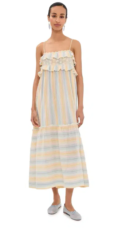 ALIX OF BOHEMIA Ida Sunwash Stripe Dress Multi Color | Thumbnail 1 ALIX OF BOHEMIA Ida Sunwash Stripe Dress Multi Color | Thumbnail 1