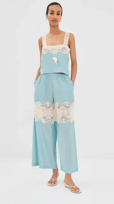 ALIX OF BOHEMIA Margie Sky Prima Lace Pants Light Blue | Thumbnail 2 ALIX OF BOHEMIA Margie Sky Prima Lace Pants Light Blue | Thumbnail 2