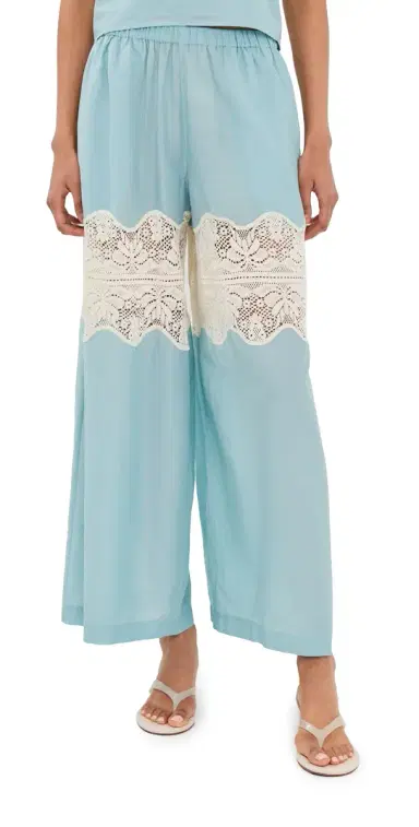 ALIX OF BOHEMIA Margie Sky Prima Lace Pants Light Blue | Thumbnail 1 ALIX OF BOHEMIA Margie Sky Prima Lace Pants Light Blue | Thumbnail 1