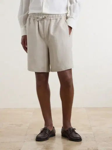 Saman Amel Straight-Leg Linen Drawstring Shorts - Men | Thumbnail 3 Saman Amel Straight-Leg Linen Drawstring Shorts - Men | Thumbnail 3