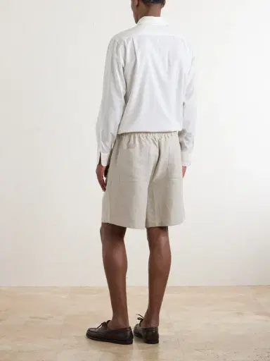 Saman Amel Straight-Leg Linen Drawstring Shorts - Men | Thumbnail 4 Saman Amel Straight-Leg Linen Drawstring Shorts - Men | Thumbnail 4