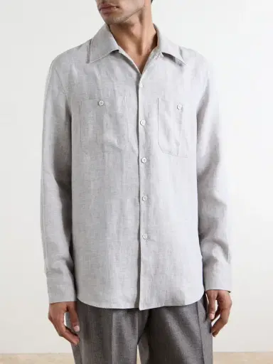 Brunello Cucinelli Hemp, Linen and Cotton-Blend Shirt - Men | Thumbnail 3 Brunello Cucinelli Hemp, Linen and Cotton-Blend Shirt - Men | Thumbnail 3
