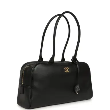 Chanel Chanel Large "Perfect Bowling" Bag Black Calfskin Gold Hardware | Thumbnail 2 Chanel Chanel Large "Perfect Bowling" Bag Black Calfskin Gold Hardware | Thumbnail 2