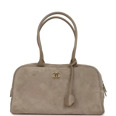 Chanel Chanel Large "Perfect Bowling" Bag Dark Beige Gold Hardware | Thumbnail 1 Chanel Chanel Large "Perfect Bowling" Bag Dark Beige Gold Hardware | Thumbnail 1
