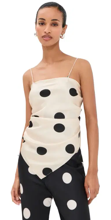 LE BOP Frankie Top White/Black Dot | Thumbnail 1 LE BOP Frankie Top White/Black Dot | Thumbnail 1