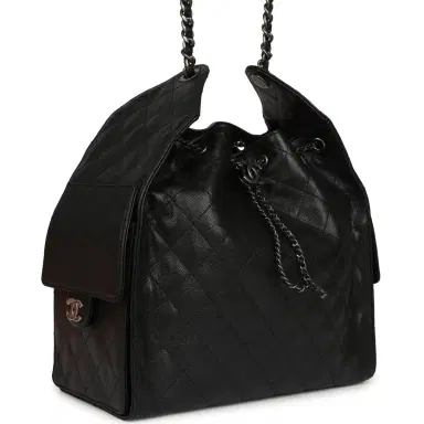 Chanel Chanel Medium 25 Hobo Bag Black Caviar Aged Ruthenium Hardware | Thumbnail 2 Chanel Chanel Medium 25 Hobo Bag Black Caviar Aged Ruthenium Hardware | Thumbnail 2