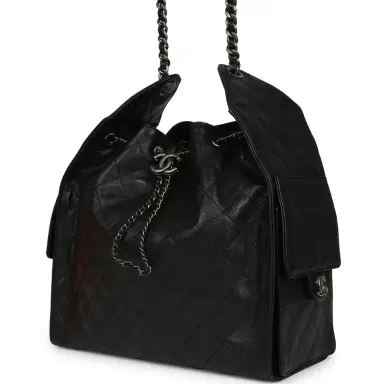 Chanel Chanel Medium 25 Hobo Bag Black Caviar Aged Ruthenium Hardware | Thumbnail 5 Chanel Chanel Medium 25 Hobo Bag Black Caviar Aged Ruthenium Hardware | Thumbnail 5
