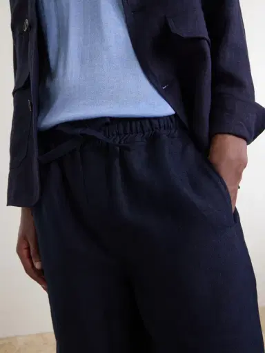 Saman Amel Straight-Leg Linen Drawstring Shorts - Men | Thumbnail 5 Saman Amel Straight-Leg Linen Drawstring Shorts - Men | Thumbnail 5