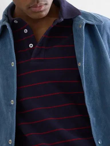 Noah Striped Cotton-Piqué Polo Shirt - Men | Thumbnail 5 Noah Striped Cotton-Piqué Polo Shirt - Men | Thumbnail 5