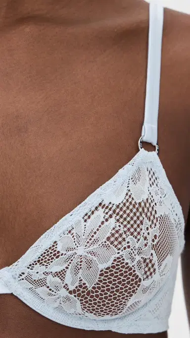Fleur du Mal Fuller Cup Le Stretch Lace Demi Bra Forget Me Not | Thumbnail 6 Fleur du Mal Fuller Cup Le Stretch Lace Demi Bra Forget Me Not | Thumbnail 6