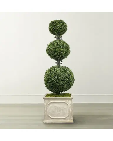 Winward Home Tall Boxwood Topiary in Square Planter | Thumbnail 2 Winward Home Tall Boxwood Topiary in Square Planter | Thumbnail 2