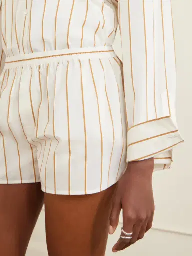 Staud Rove Striped Cotton-blend Shorts | Thumbnail 5 Staud Rove Striped Cotton-blend Shorts | Thumbnail 5