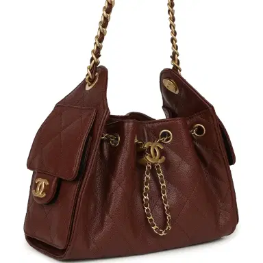 Chanel Chanel Mini 25 Hobo Bag Brown Caviar Antique Gold Hardware | Thumbnail 2 Chanel Chanel Mini 25 Hobo Bag Brown Caviar Antique Gold Hardware | Thumbnail 2