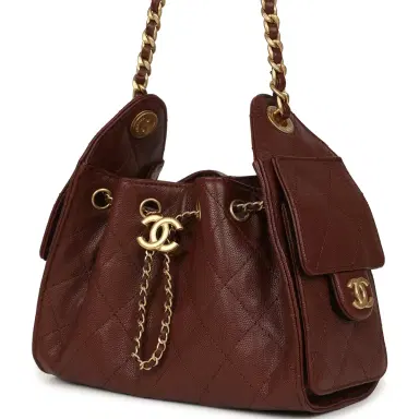 Chanel Chanel Mini 25 Hobo Bag Brown Caviar Antique Gold Hardware | Thumbnail 5 Chanel Chanel Mini 25 Hobo Bag Brown Caviar Antique Gold Hardware | Thumbnail 5