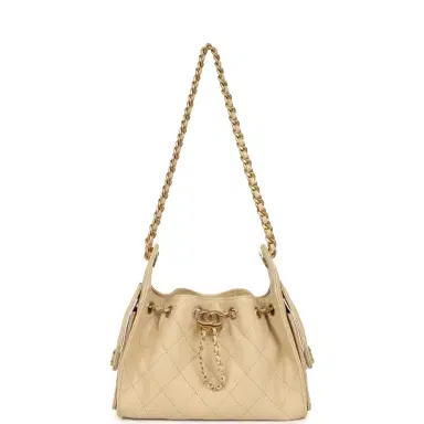 Chanel Chanel Mini 25 Hobo Bag Light Beige Caviar Antique Gold Hardware | Thumbnail 7 Chanel Chanel Mini 25 Hobo Bag Light Beige Caviar Antique Gold Hardware | Thumbnail 7