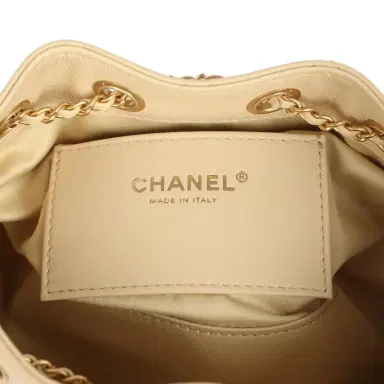 Chanel Chanel Mini 25 Hobo Bag Light Beige Caviar Antique Gold Hardware | Thumbnail 9 Chanel Chanel Mini 25 Hobo Bag Light Beige Caviar Antique Gold Hardware | Thumbnail 9