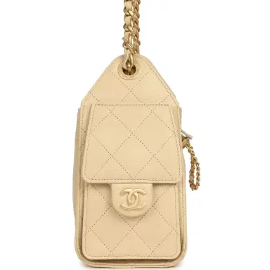 Chanel Chanel Mini 25 Hobo Bag Light Beige Caviar Antique Gold Hardware | Thumbnail 3 Chanel Chanel Mini 25 Hobo Bag Light Beige Caviar Antique Gold Hardware | Thumbnail 3