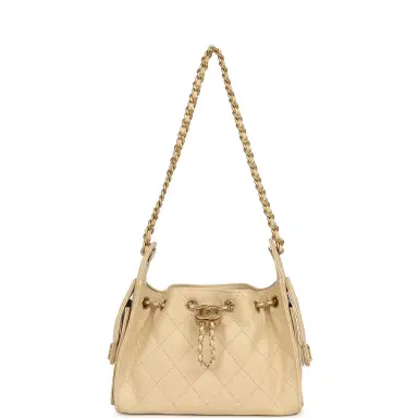 Chanel Chanel Mini 25 Hobo Bag Light Beige Caviar Antique Gold Hardware | Thumbnail 7 Chanel Chanel Mini 25 Hobo Bag Light Beige Caviar Antique Gold Hardware | Thumbnail 7