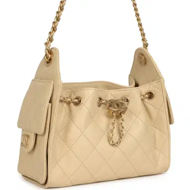 Chanel Chanel Mini 25 Hobo Bag Light Beige Caviar Antique Gold Hardware | Thumbnail 2 Chanel Chanel Mini 25 Hobo Bag Light Beige Caviar Antique Gold Hardware | Thumbnail 2