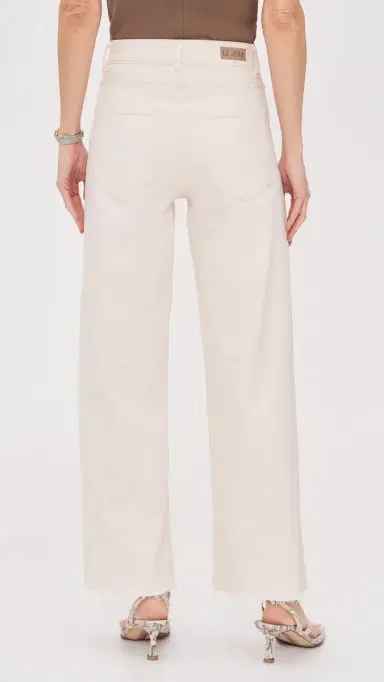 Le Jean Petite Column Raw Hem Jeans Bone | Thumbnail 3 Le Jean Petite Column Raw Hem Jeans Bone | Thumbnail 3